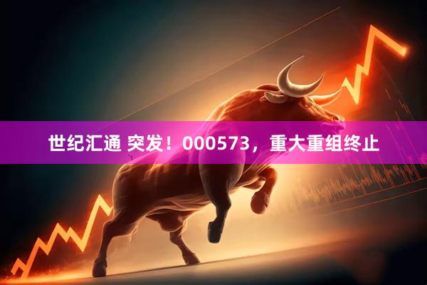世纪汇通 突发！000573，重大重组终止
