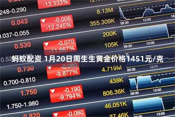 蚂蚁配资 1月20日周生生黄金价格1451元/克