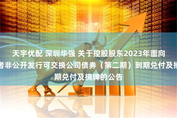 天宇优配 深圳华强 关于控股股东2023年面向专业投资者非公开发行可交换公司债券（第二期）到期兑付及摘牌的公告